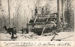 A Logging Scene Postcard