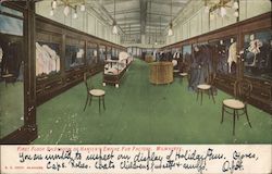 First Floor Salesroom of Hansen's Empire Fur Factory Postcard