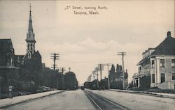 "C" Street Looking North Postcard