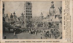 Center Court Luna Park - The Heart of Coney Island New York Postcard Postcard Postcard