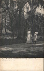 A View in Laurel Grove Cemetery Paterson, NJ Postcard Postcard Postcard