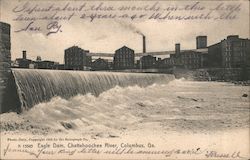 Eagle Dam, Chattahoochee River Columbus, GA Postcard Postcard Postcard