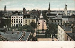 Bull St., Looking South from Bay St. Savannah, GA Postcard Postcard Postcard