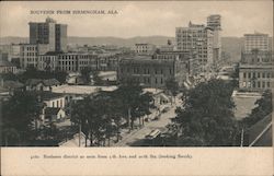 Business District as Seen From 5th Ave. and 20th Str. (Looking South) Birmingham, AL Postcard Postcard Postcard