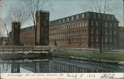 Androscoggin Mill and Canal Lewiston, ME Postcard Postcard Postcard