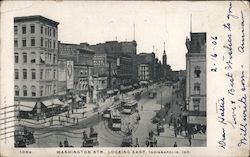 Washington Str. Looking East Postcard