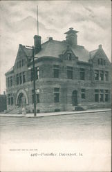 Post Office Davenport, IA Postcard Postcard Postcard