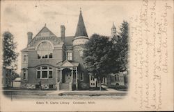 Edwin R. Clarke Library Coldwater, MI Postcard Postcard Postcard