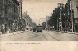 Center Street, Looking West from State Street Marion, OH Postcard Postcard Postcard