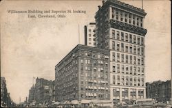 Williamson Building and Superior St. Looking East Postcard