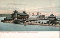 Kingston Point, N.Y., Showing Lagoons and Sand Beach New York Postcard Postcard Postcard