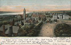 Cornell University, Bird's Eye View of the Campus Postcard