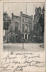 City Hall Destroyed by Fire January 6th 1905 Postcard