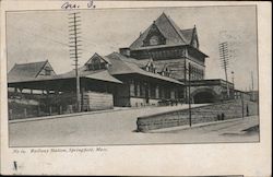 Railway Station Springfield, MA Postcard Postcard Postcard