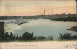 View of Norristown, Pa. and the Dam Postcard