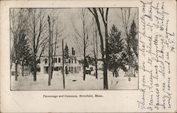 Parsonage and Common Brimfield, MA Postcard Postcard Postcard