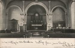 Interior of St. Michael's Lutheran Church Postcard