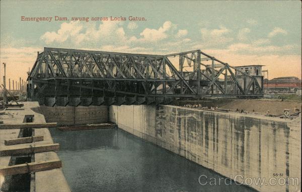 Emergency Dam, Swung Across Locks Gatun Colón Panama