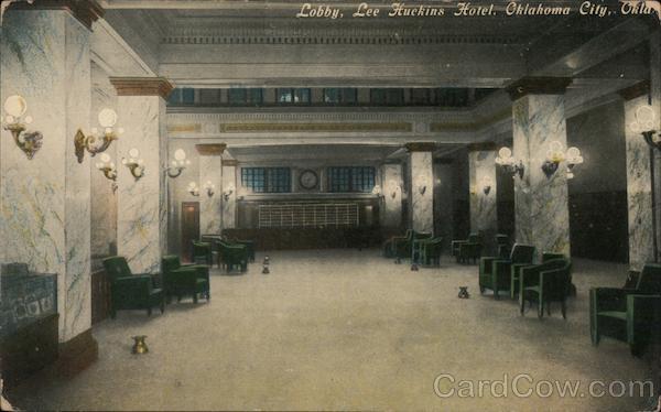 Lobby of Lee Huckins Hotel Oklahoma City