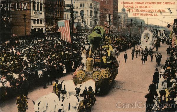 Carnival Crown Viewing the Carnival Parade on Canal St. New Orleans Louisiana