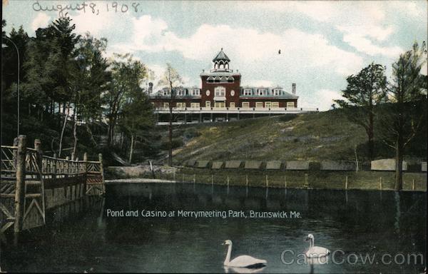 Pond and Casino at Merrymeeting Park Brunswick Maine