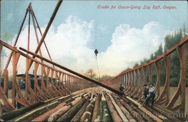 Cradle for Ocean Going Log Raft Oregon
