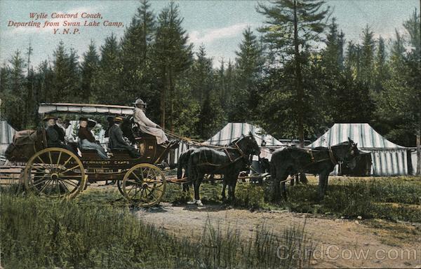 Wylie Concord Coach, Departing from Swan Lake Camp Yellowstone National Park Wyoming