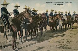 Spanish Cavaliers in La Fiesta De Los Angeles Postcard