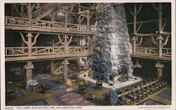 The Lobby, Old Faithful Inn, Yellowstone Park Postcard