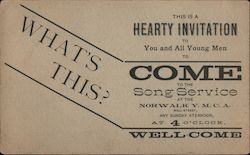 Norwalk YMCA Invitation Postcard