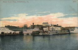 Water Front View Norfolk, VA Postcard Postcard Postcard