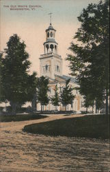 The Old White Church Bennington, VT Postcard Postcard Postcard