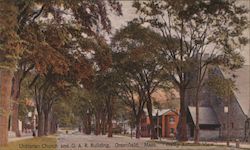 Unitarian Church and G.A.R. Building Postcard