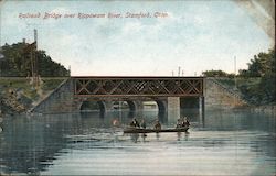 Railroad Bridge over Rippowam River Stamford, CT Postcard Postcard Postcard