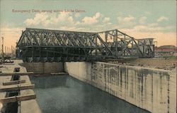 Emergency Dam, Swung Across Locks Gatun Postcard