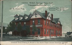 Hotel Wolf, Saratoga's Finest Hotel Postcard