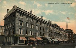 Granite Block Fall River, MA Postcard Postcard Postcard