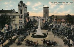 Main Street, Looking North From Capitol when Pres. Taft Visited Columbia, S.C. Postcard