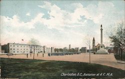 Battalion in Formation, South Carolina Military Academy Postcard