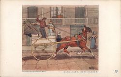 Milk Cart Postcard