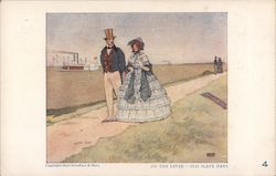 On the Levee - Old Slave Days, Baum Clothing Co. Postcard