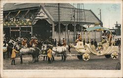 The Royal Chariot With "Rex", Mardi Gras Day Postcard