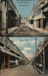 Old French Quarters - Madison Street - Decatur Street Postcard