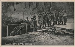 Tour Group, Entrance to Mammoth Cave Postcard