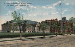 Masonic Orphans and Widows Home, 2nd and Avery Postcard