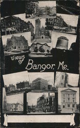 Views of Bangor, Me. Postcard