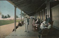 Piazza at Kineo House, Moosehead Lake Northwest Piscataquis, ME Postcard Postcard Postcard