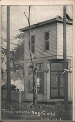Scott Burton "Tree Where Negro Was Lynched", 1908 Race Riot Postcard