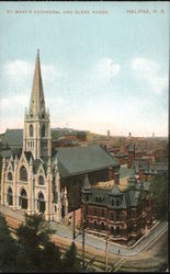 St. Mary's Cathedral and Glebe House Halifax, NS Canada Nova Scotia Postcard Postcard Postcard