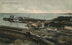 Shipping Piers, Sydney,Cape Breton Postcard
